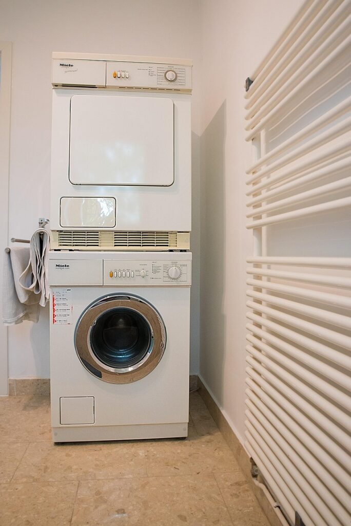 washing machine, radiator, bathroom, dryer, tile, washing machine, washing machine, washing machine, washing machine, washing machine, dryer, dryer